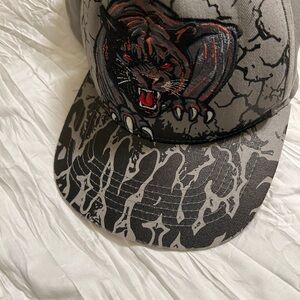 Gray Panther Embroidered Top Level SnapBack New